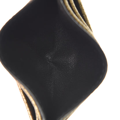 Bottega Veneta Metallic Calfskin Intrecciato VN Card Case Dark Gold 5 of 8