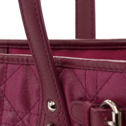 Christian Dior Coated Canvas Cannage Medium Panarea Tote Raspberry 12 of 12