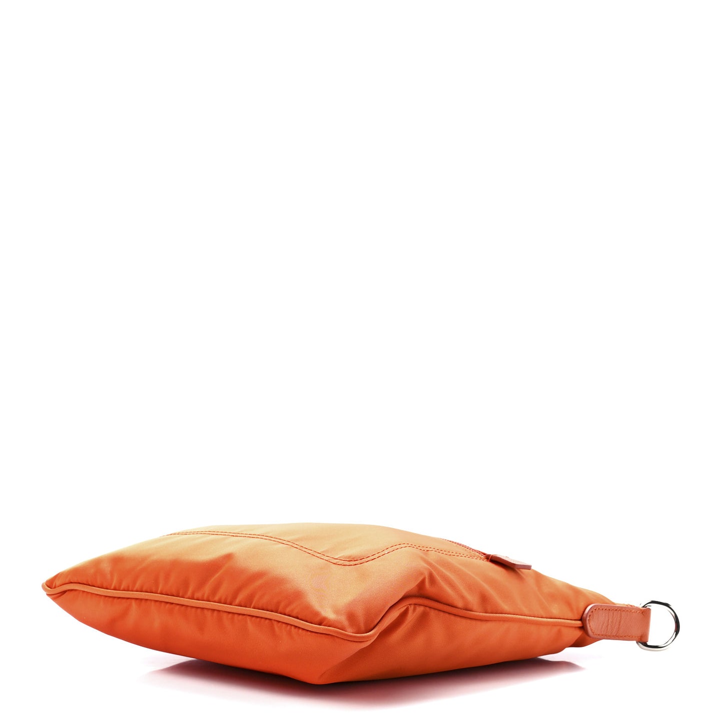 Tessuto Nylon Saffiano Flat Messenger Bag Papaya