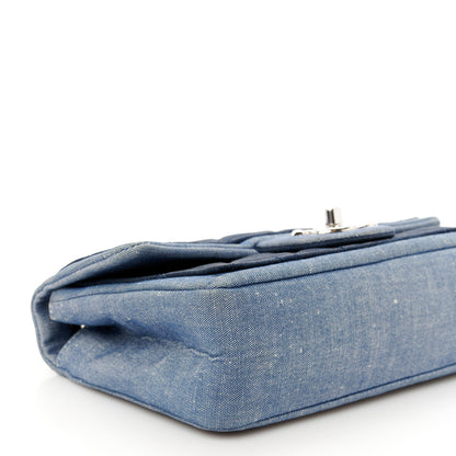 Chanel Denim Quilted Small Medallion Flap Blue 10 of 11