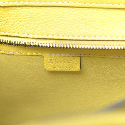 Celine Drummed Calfskin Nano Luggage Citron 7 of 20