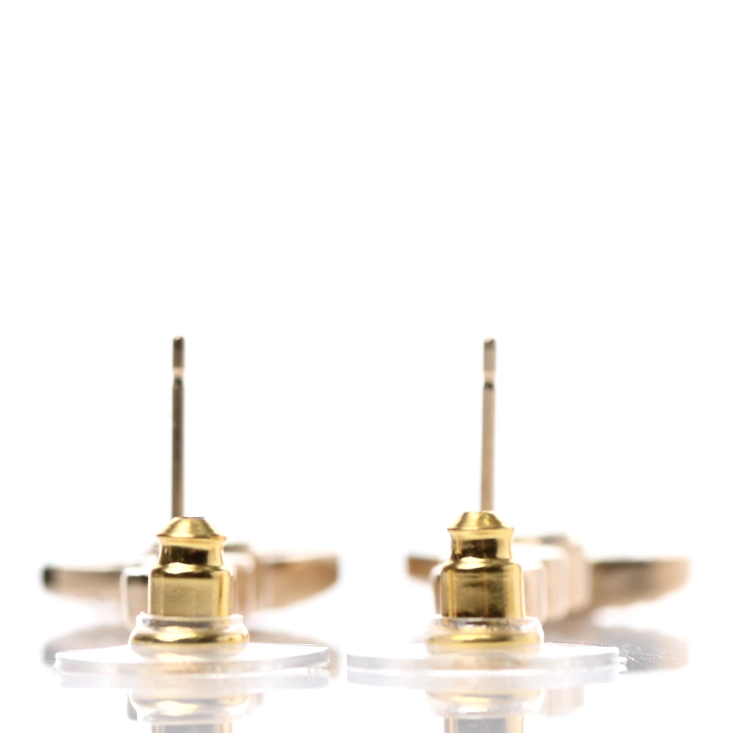 Crystal CC Drop Earrings Gold