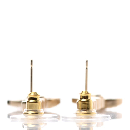 Chanel Crystal CC Drop Earrings Gold 3 of 4