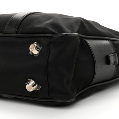 Prada Tessuto Nylon Saffiano Metal Triangle Logo Work Bag Black 9 of 10