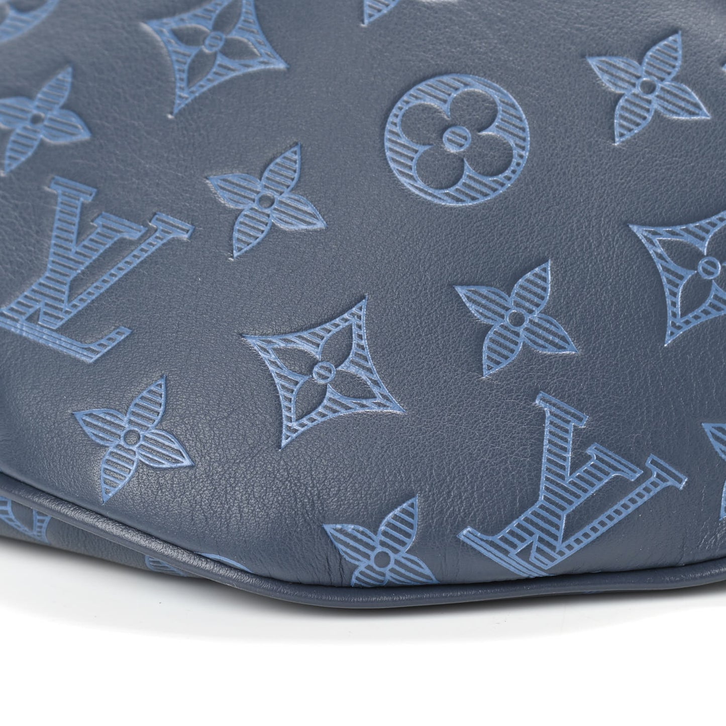 Calfskin Monogram Shadow Discovery Bumbag PM Navy Blue