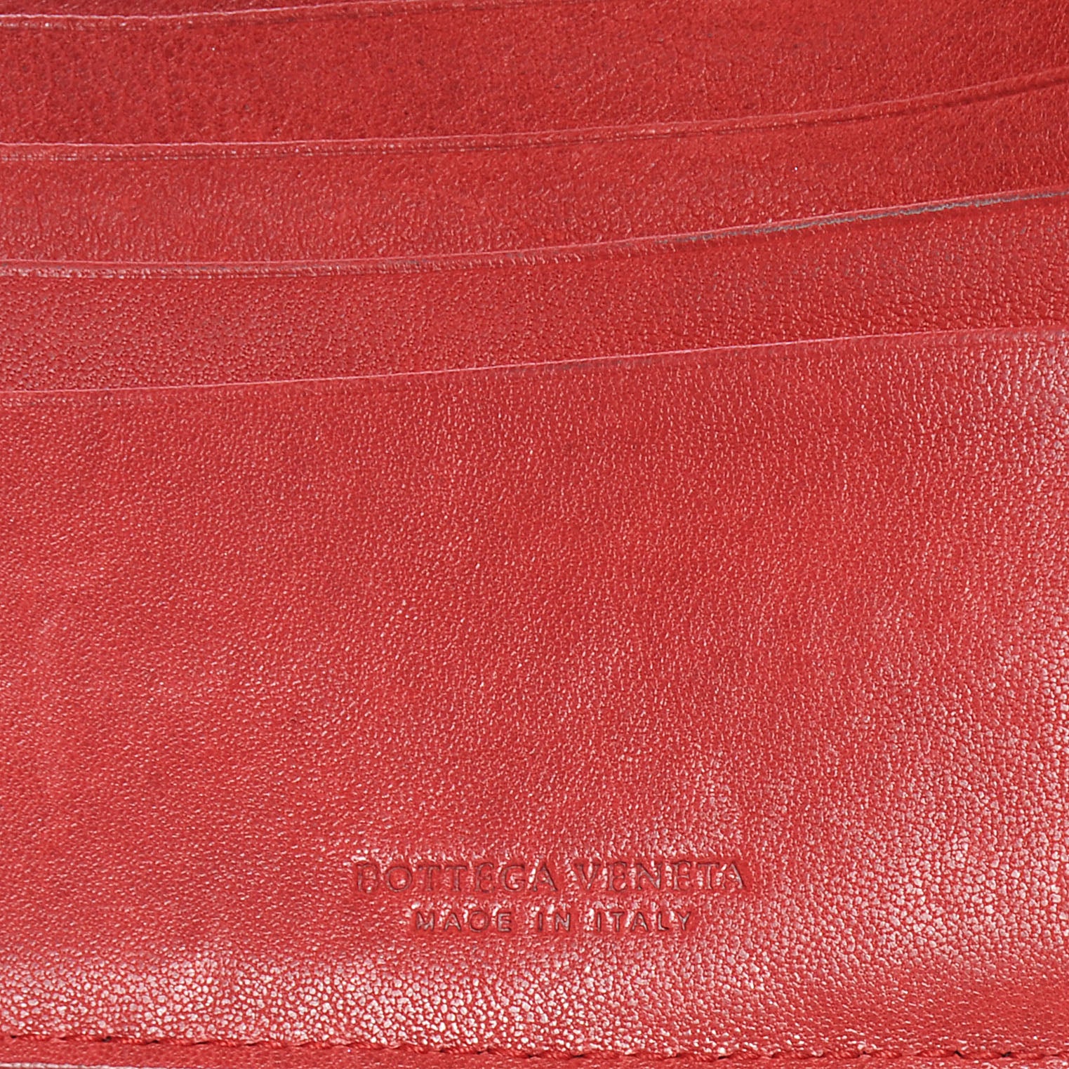 Bottega Veneta Nappa Intrecciato Mens Wallet Red 7 of 9