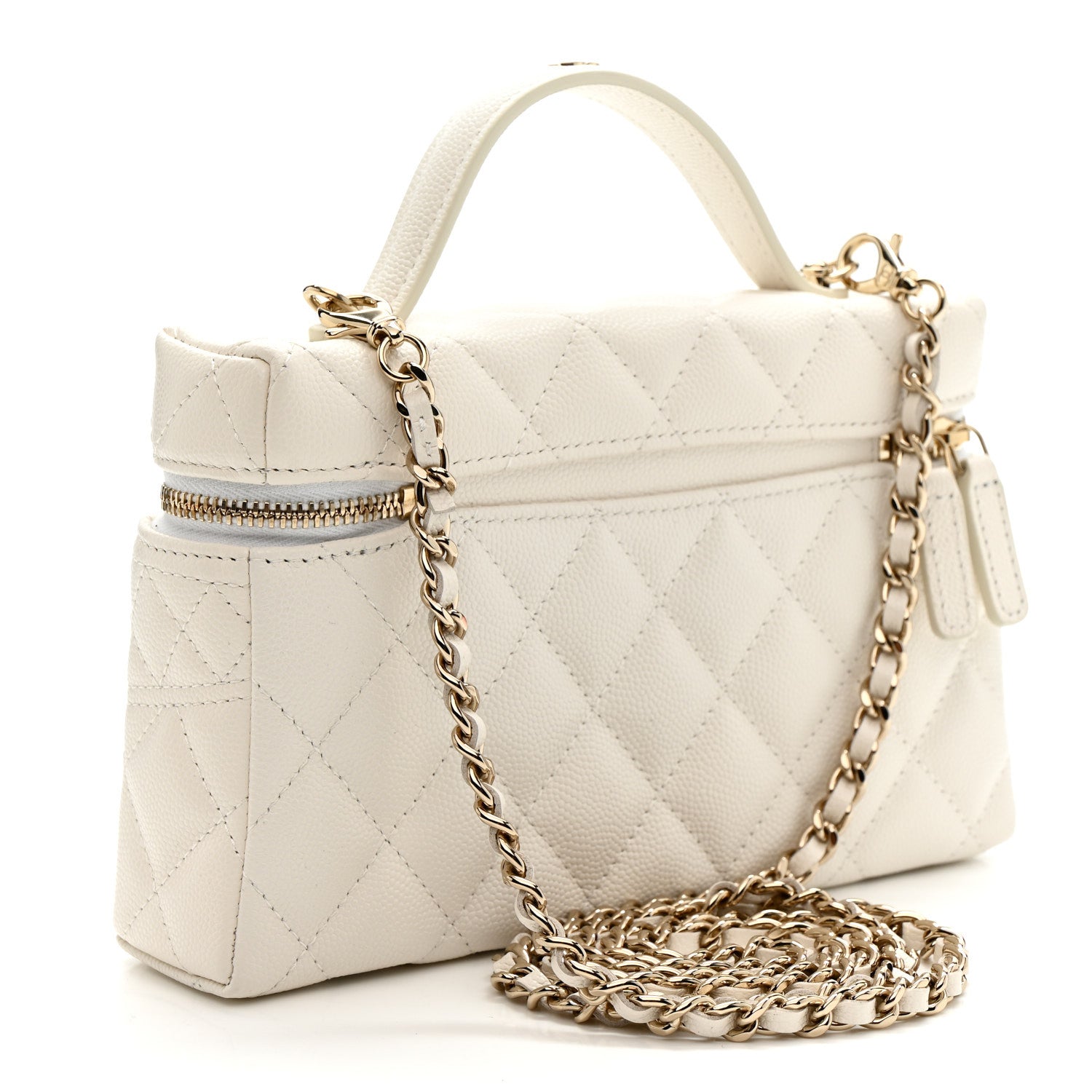 Chanel Caviar Quilted Trendy Handle Slim Vanity Ecru 3 of 10