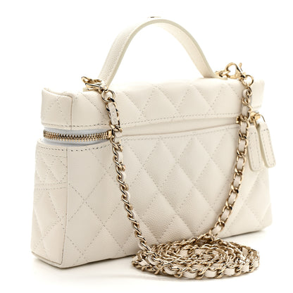 Chanel Caviar Quilted Trendy Handle Slim Vanity Ecru 3 of 10