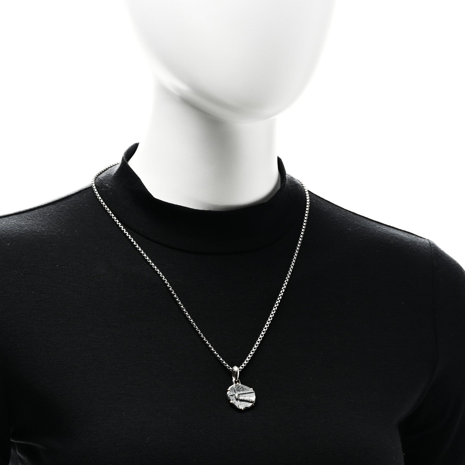 David Yurman Sterling Silver 18K Yellow Gold 23mm Sagittarius Amulet Pendant Necklace 2 of 7