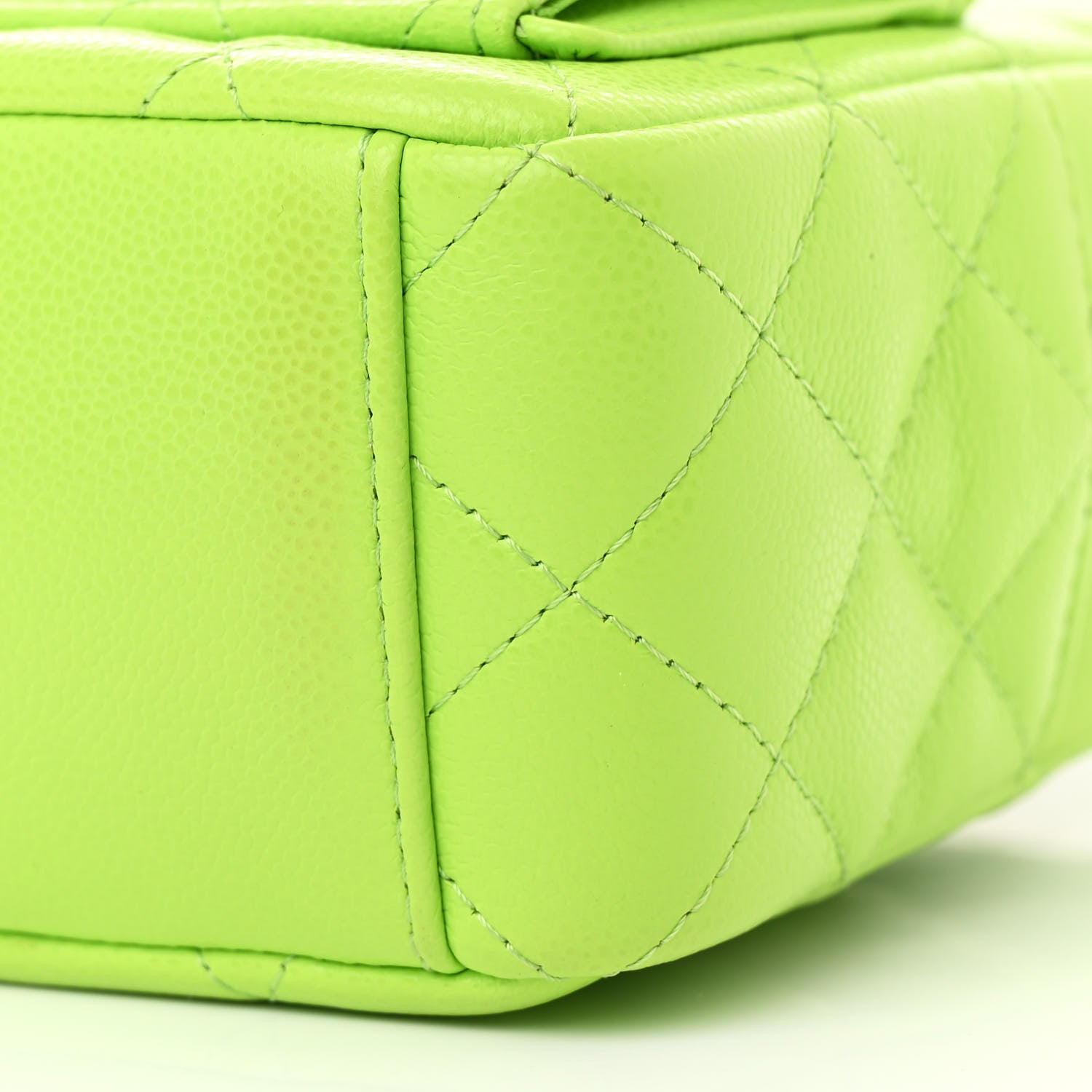 Chanel Caviar Quilted CC Mini Classic Backpack Neon Green 10 of 11
