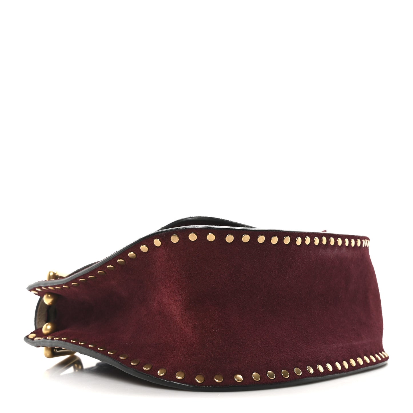 Suede Calfskin Braided Small Hudson Shoulder Bag Sienna Red