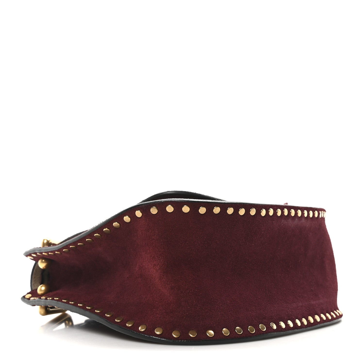 Chloe Suede Calfskin Braided Small Hudson Shoulder Bag Sienna Red 4 of 9