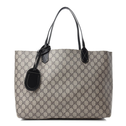 Gucci Calfskin GG Supreme Monogram Medium Reversible Tote Black 1 of 16