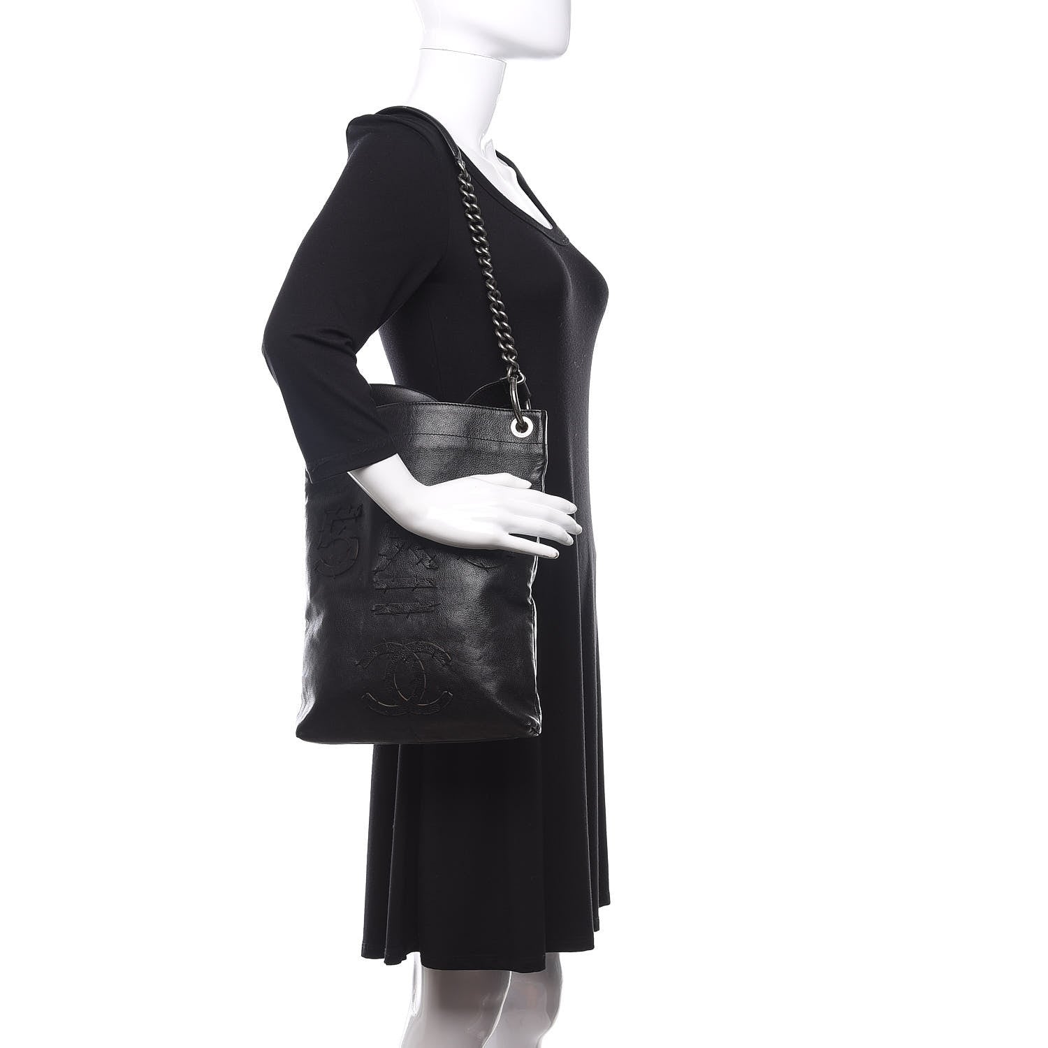 Chanel Calfskin Oser Sans Poser Messenger Black 3 of 13