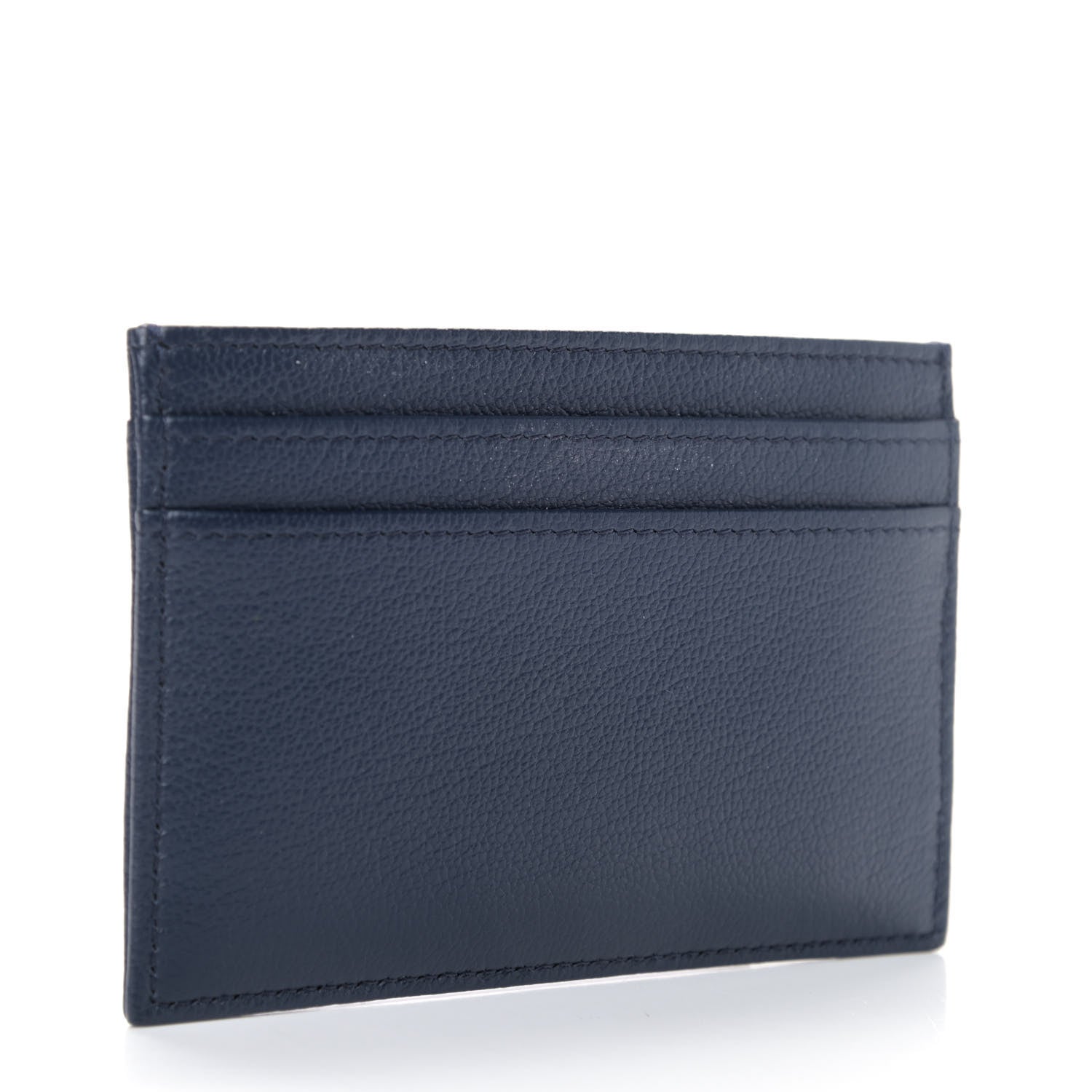 Chanel Grained Calfskin CC Card Holder Navy Blue 2 of 4