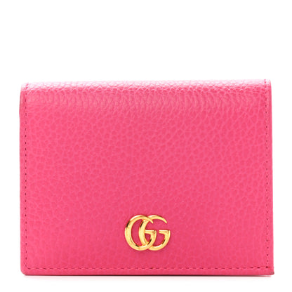 Gucci Dollar Calfskin GG Marmont Card Case Box Pink 1 of 8