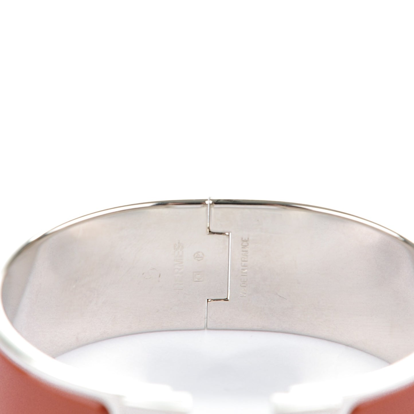 Enamel Wide Clic Clac H Bracelet PM Terracotta