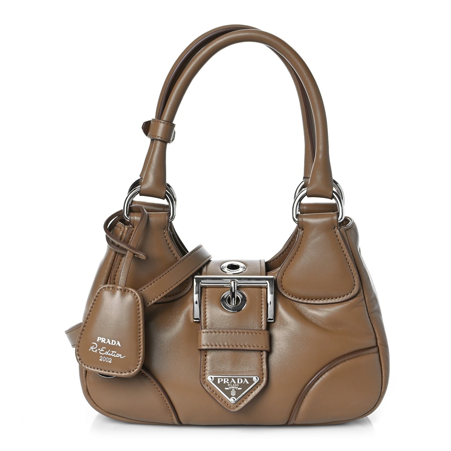 Nappa Soft Padded Re-Edition 2002 Moon Bag Caramel