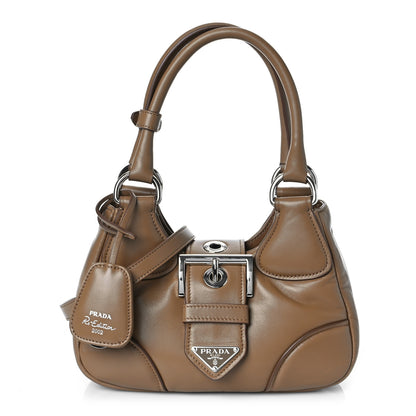 Prada Nappa Soft Padded Re-Edition 2002 Moon Bag Caramel 1 of 8