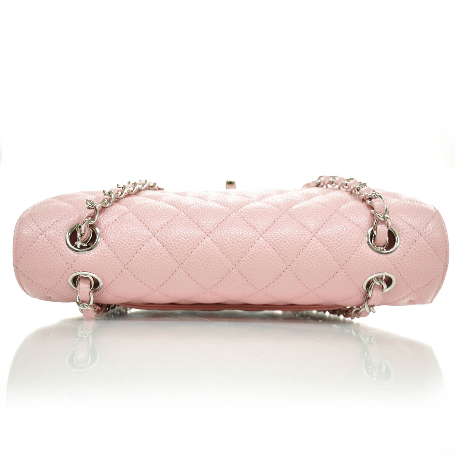 Caviar Medium Double Flap Pink