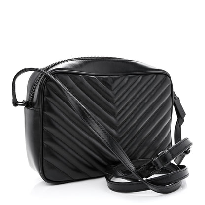 Saint Laurent Calfskin Matelasse Monogram Lou Camera Bag Black 3 of 10