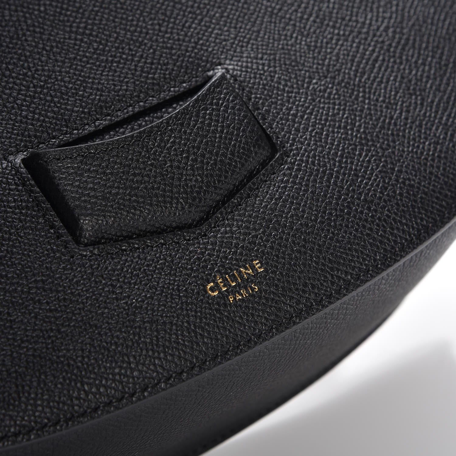 Celine Grained Calfskin Medium Trotteur Black 6 of 7