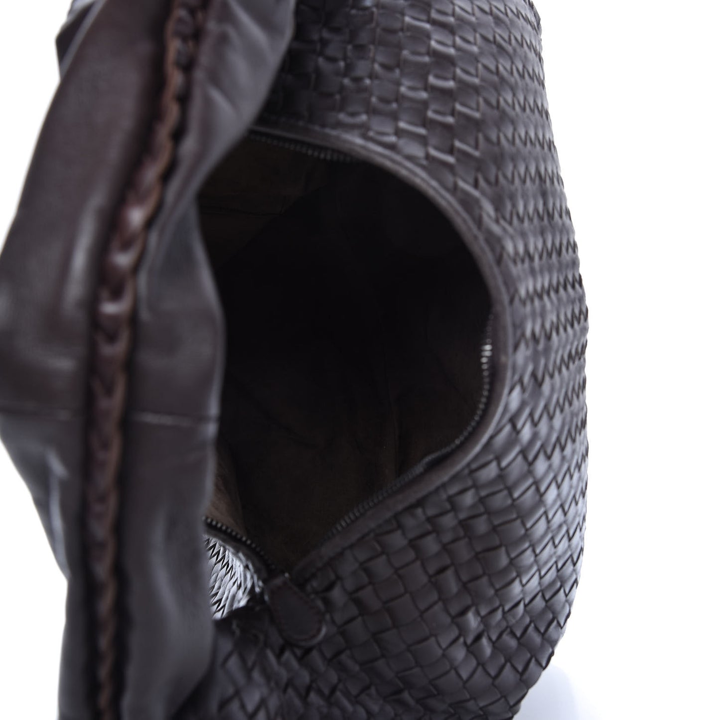 Nappa Intrecciato Large Belly Veneta Hobo Ebano