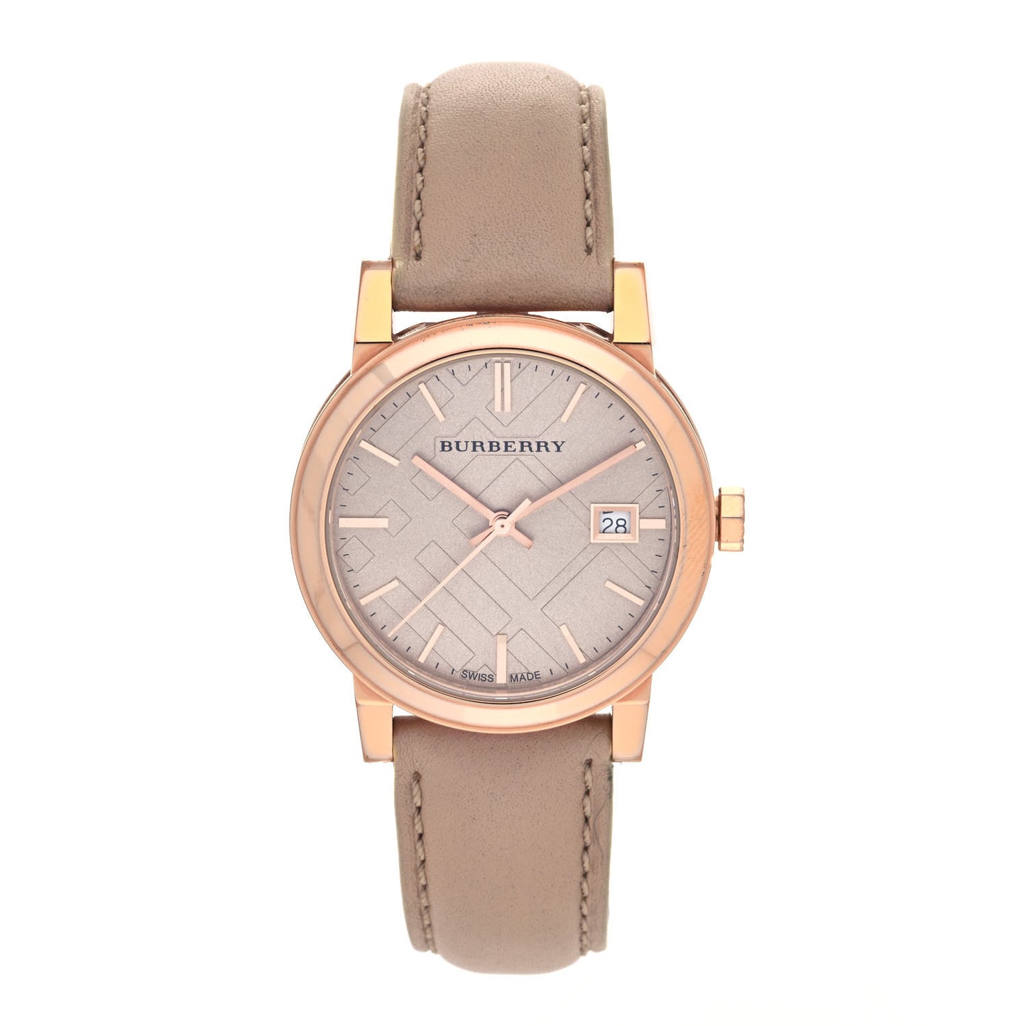 Stainless Steel Calfskin 33mm The City Quartz Watch Nude BU9109