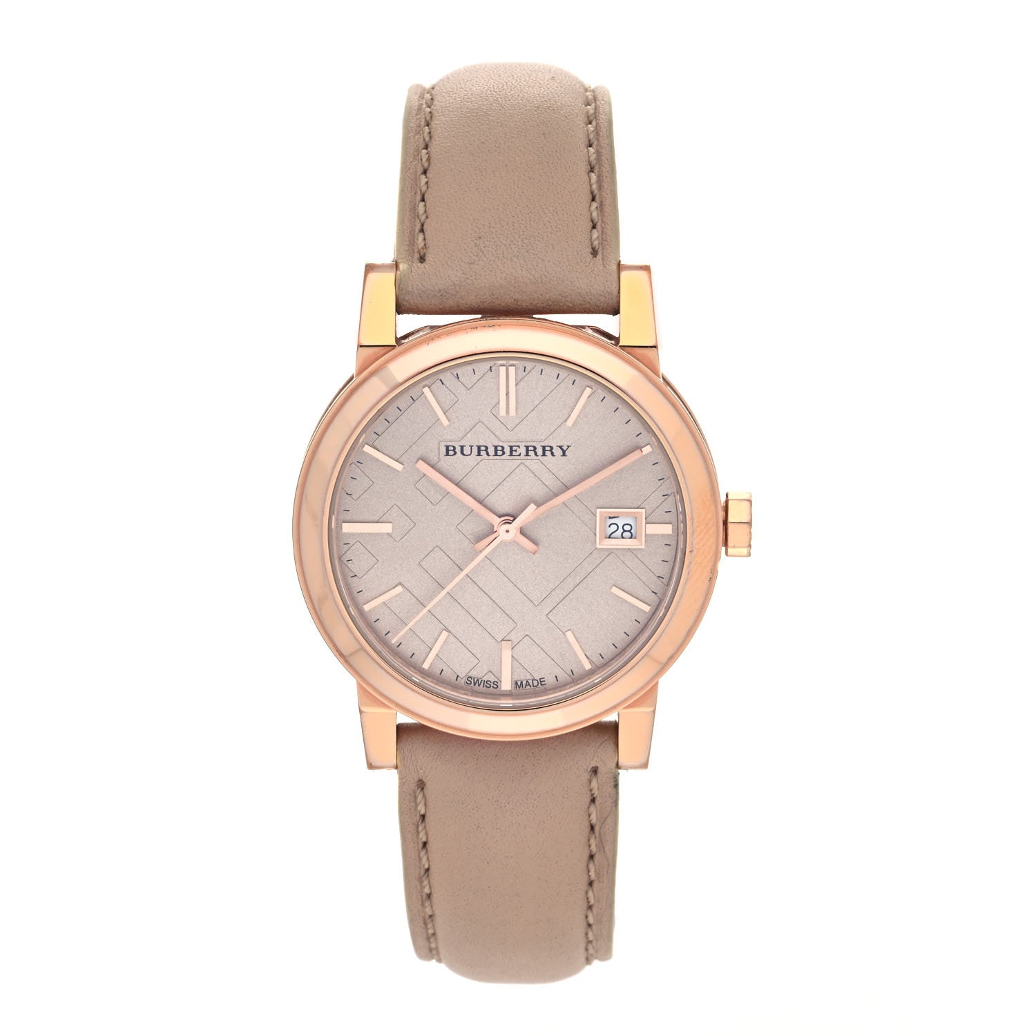Burberry Stainless Steel Calfskin 33mm The City Quartz Watch Nude BU9109 1 of 4