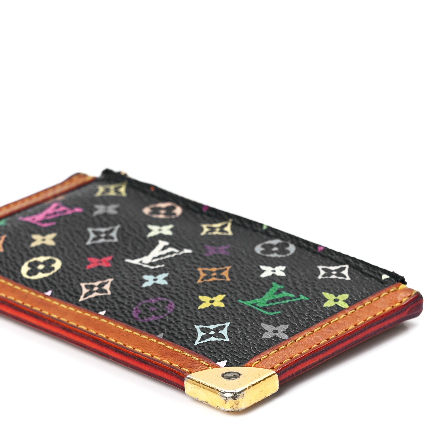 Louis Vuitton Monogram Multicolor Key Pouch Black 9 of 12