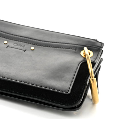 Chloe Calfskin Suede Mini Roy Bag Black 9 of 9