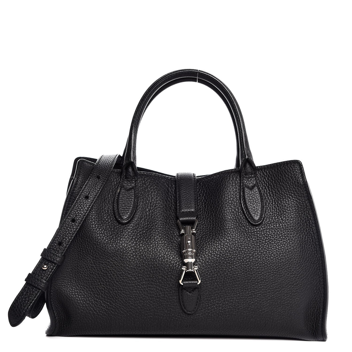 Gucci Soft Calfskin Small Jackie Top Handle Bag Black 1 of 8