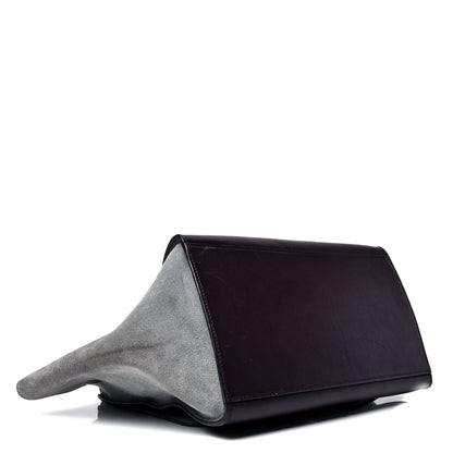 Celine Smooth Calfskin Suede Medium Tri-Color Trapeze Dark Grey 3 of 4