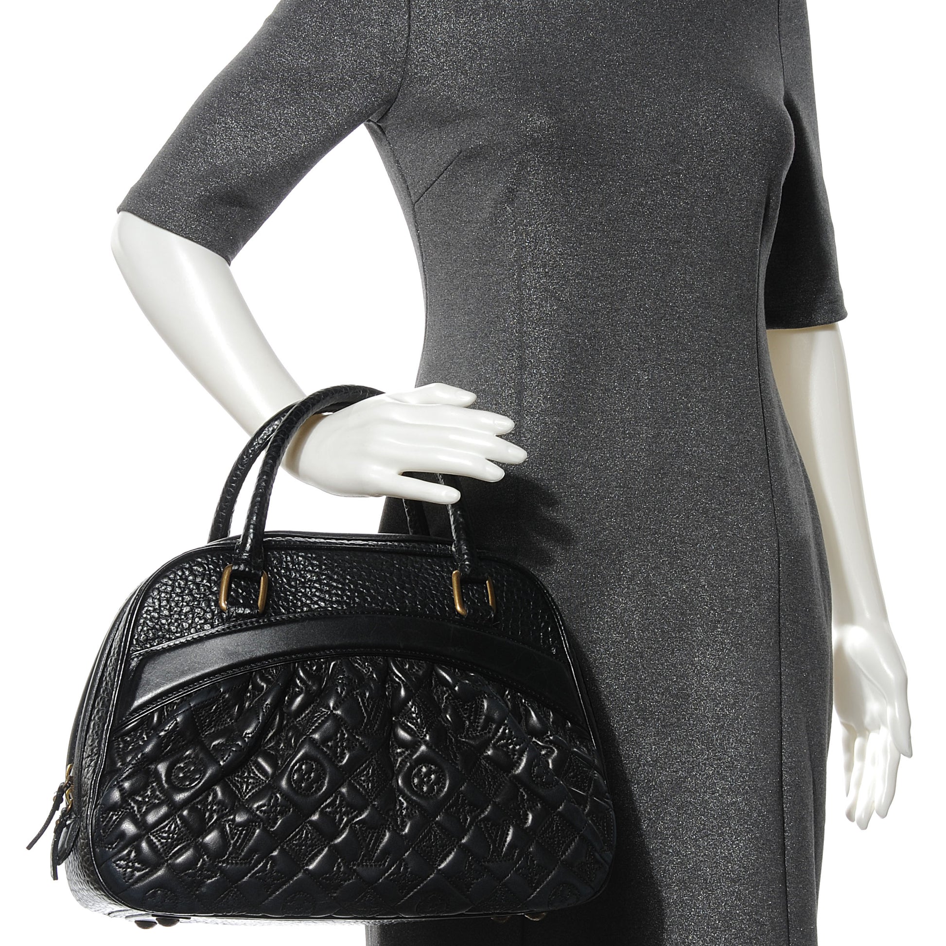 Louis Vuitton Lambskin Vienna Mizi Black 2 of 7