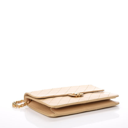 Chanel Lambskin Stitched Small Single Flap Beige 4 of 9