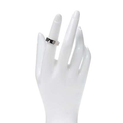 Cartier 18K White Gold 3 Diamond 5.5mm LOVE Ring 51 5.75 2 of 4