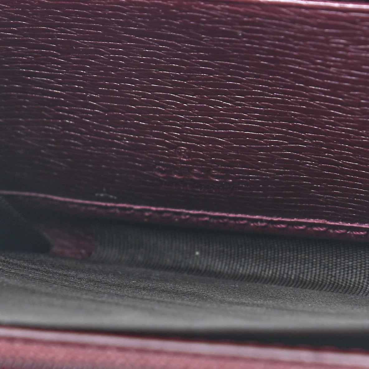 Calfskin Heartbeat Print Zip Around Wallet New Wine