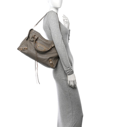Balenciaga Chevre Gold Metallic Edge Hardware City Gris Taupe 2 of 14