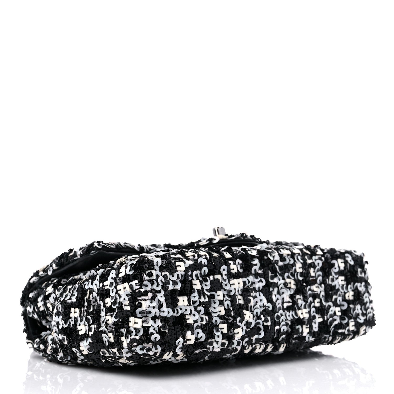 Chanel Sequin Lambskin Mini Flap Silver Black 4 of 11