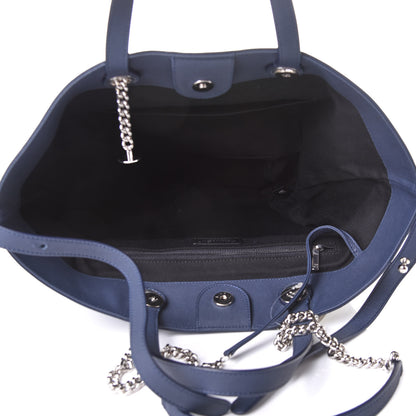 Chanel Grained Calfskin Large Coco Eyelets Shopping Tote Navy 4 of 10