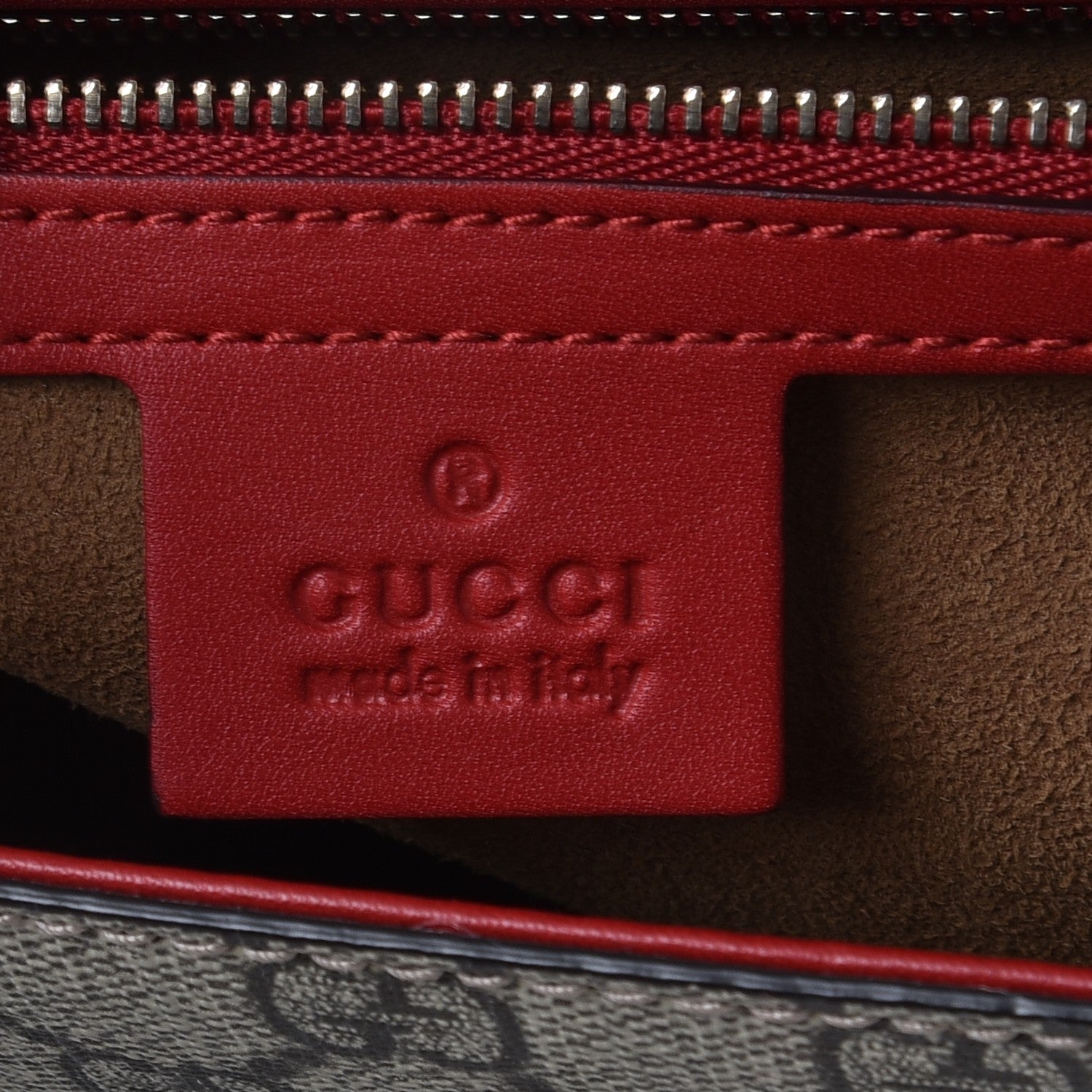 Gucci GG Supreme Monogram Calfskin Medium Padlock Shoulder Bag Beige Hibiscus Red New Rosette 7 of 9