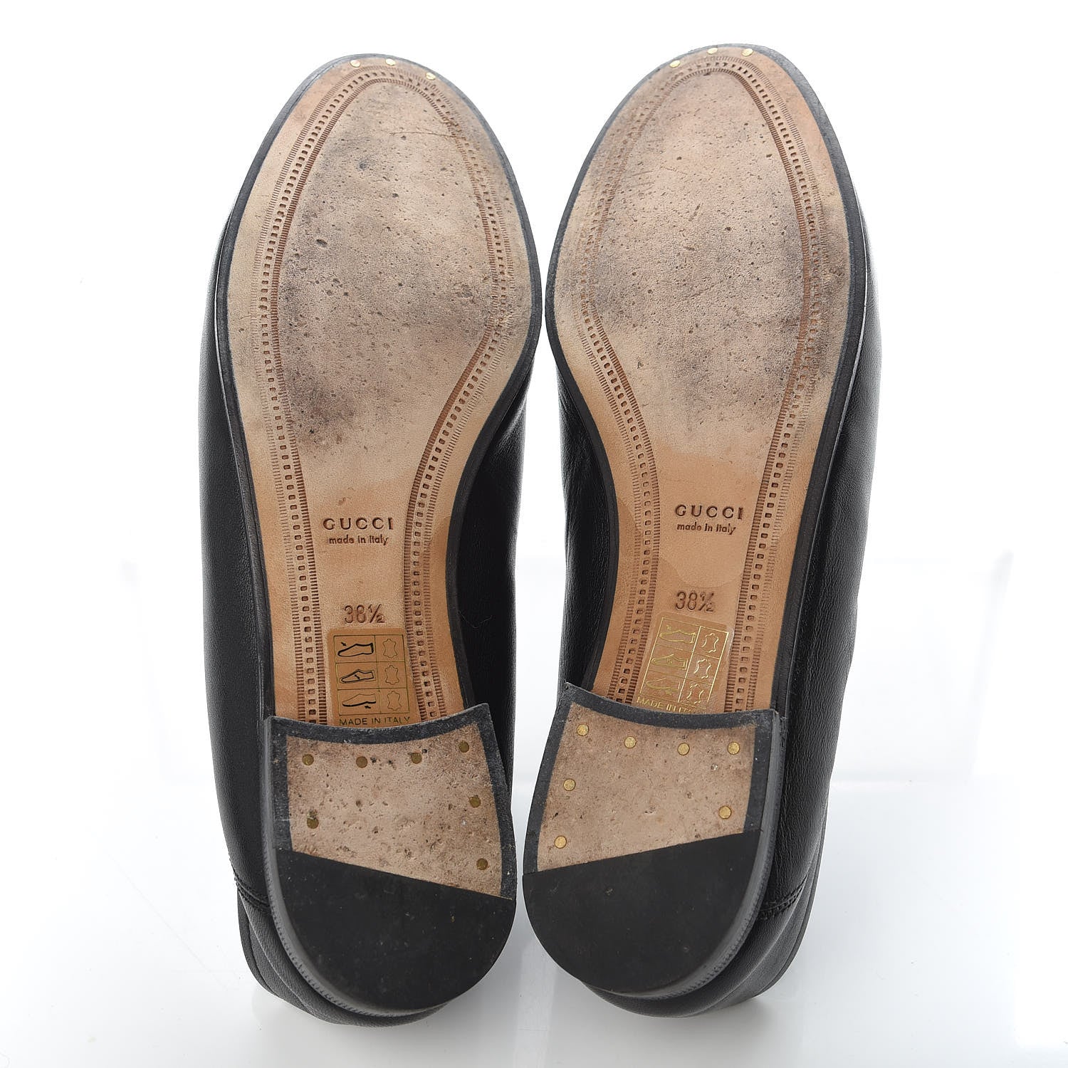 Gucci Lambskin Womens Brixton Horsebit Loafers 38.5 Black 9 of 12