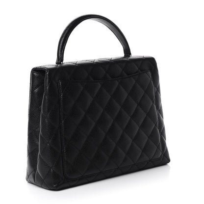 Chanel Caviar Quilted Jumbo Kelly Flap Black 3 of 12