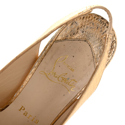 Christian Louboutin Ayers Metal Nodo 150 Pumps 37 Gold 8 of 21