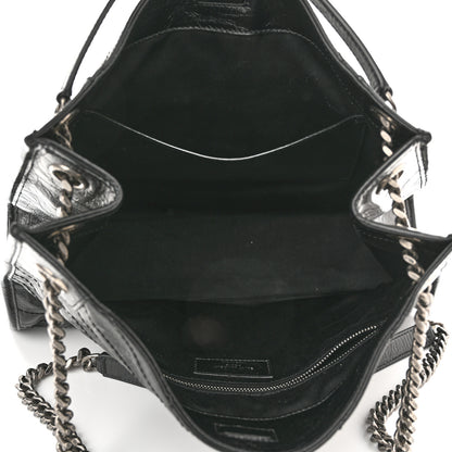Saint Laurent Crinkled Calfskin Matelasse Monogram Medium Niki Shopper Tote Black 5 of 10