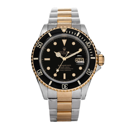 Rolex Stainless Steel 18K Yellow Gold 40mm Submariner Oyster Perpetual Date Watch Black 16613LN 1 of 4