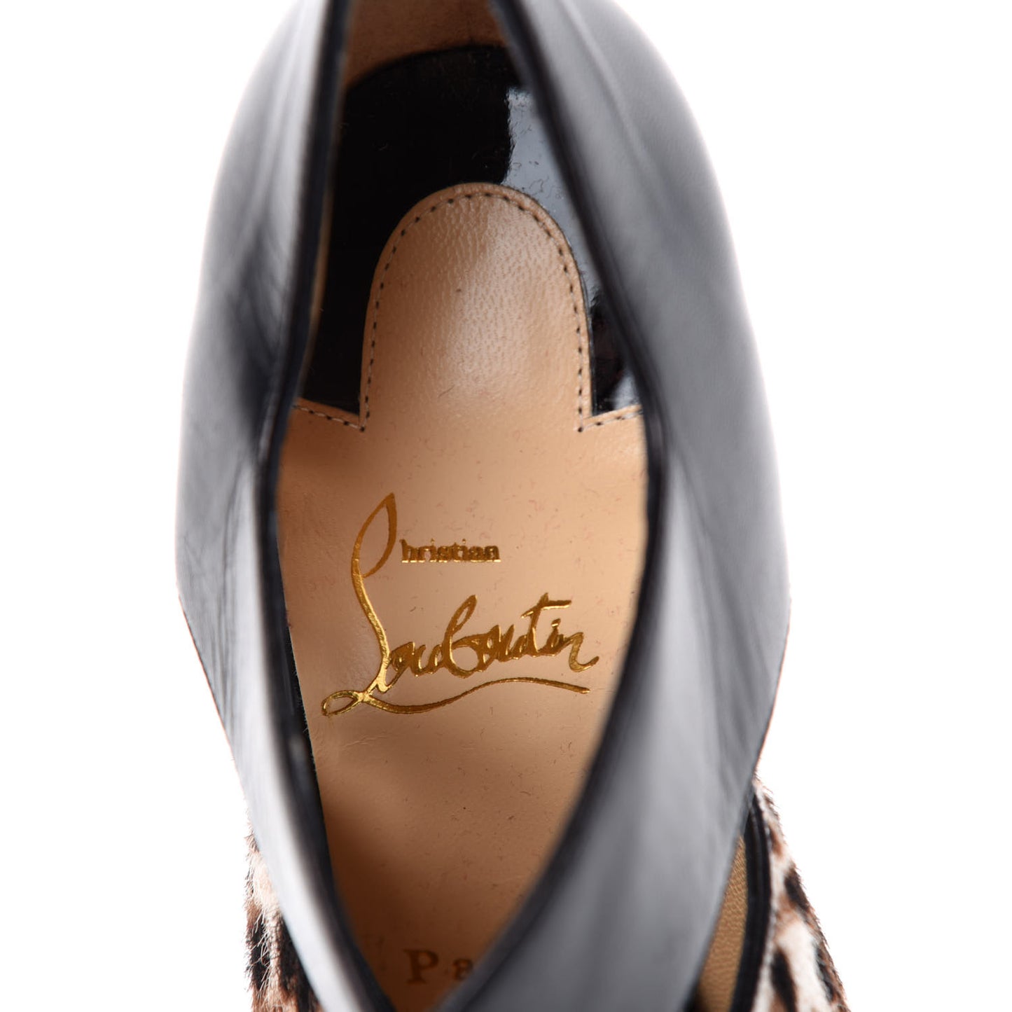 Pony Hair Leopard Corsita 120 Ankle Boots 38 White Black
