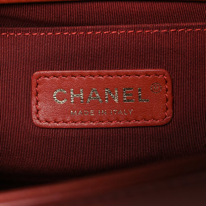 Chanel Calfskin Quilted Medium Boy Flap Dark Red 6 of 10