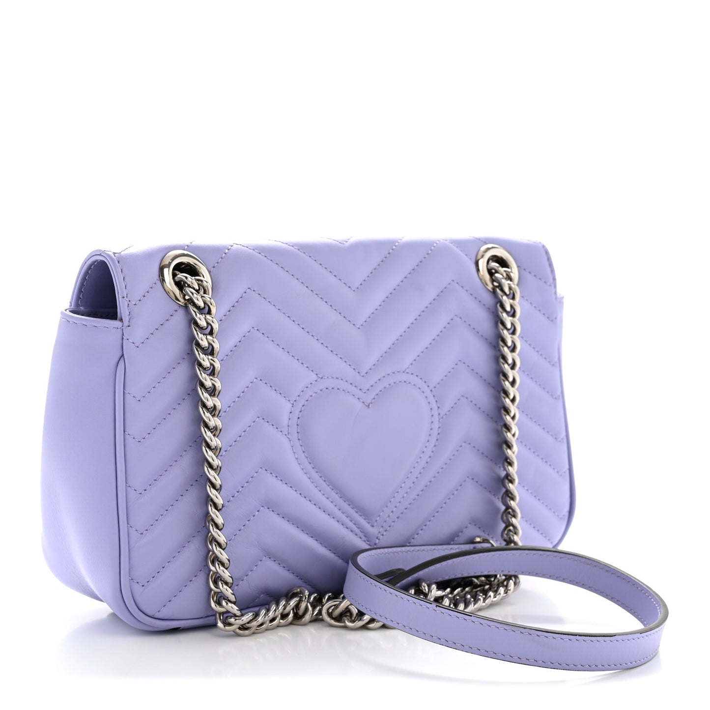 Calfskin Matelasse Small GG Marmont Shoulder Bag Lapis