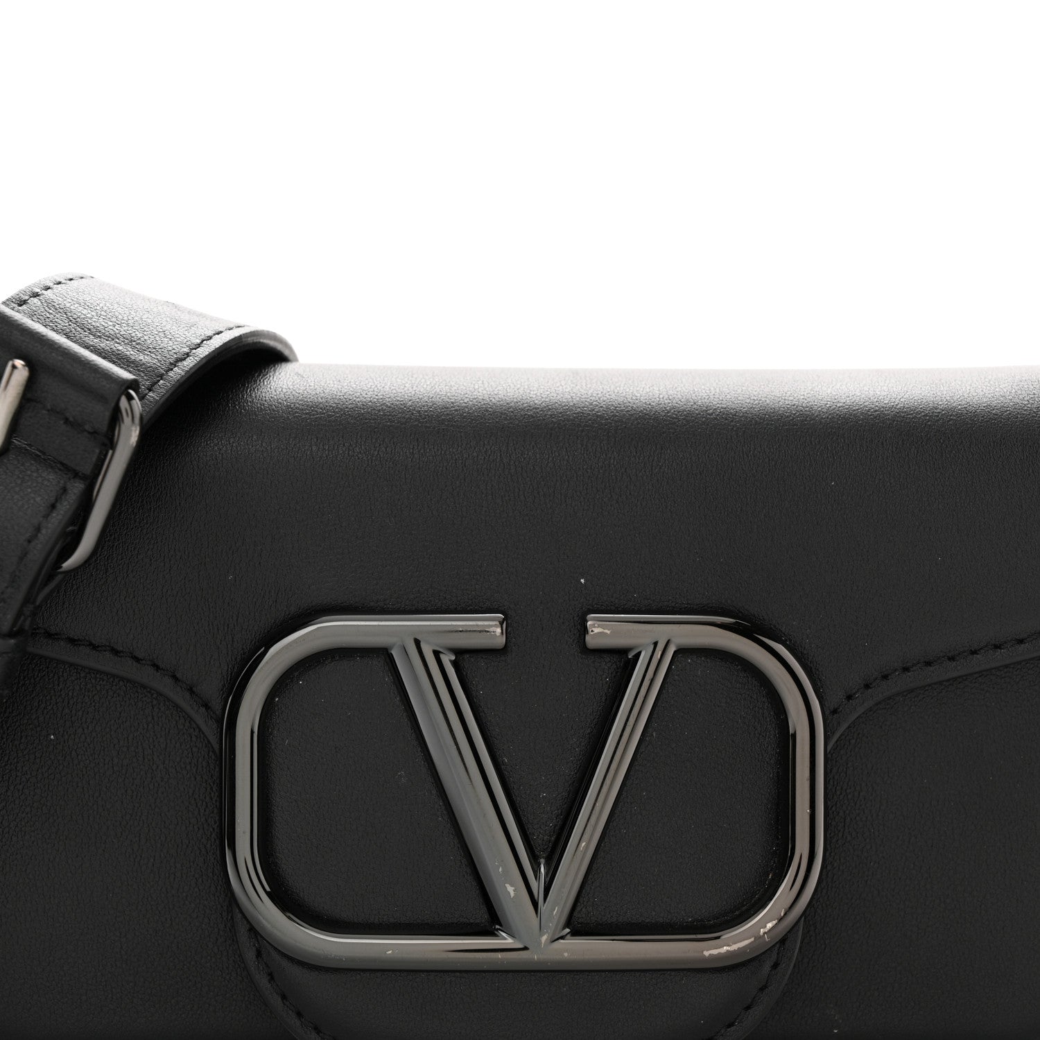 Valentino Garavani Calfskin Monochrome Vlogo Mini Loco Shoulder Bag Black 8 of 15